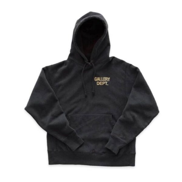 GALLERY DEPT. Logo Printed Hoodie Black.