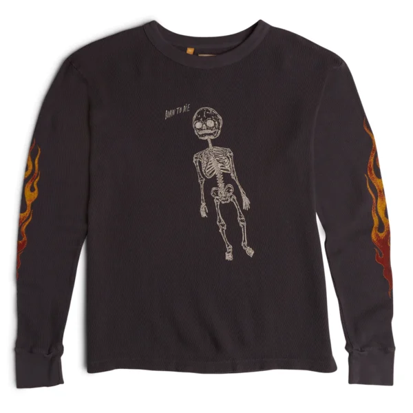 Gallery Dept Born To Die Flame Thermal Long Sleeve T-shirt