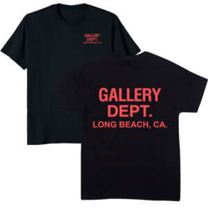 Gallery Dept Red Long Beach CA T-shirt BLACK