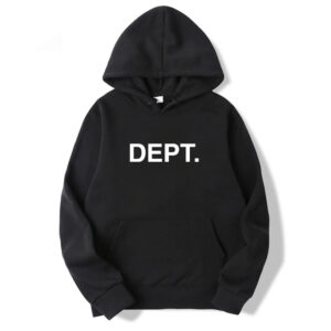 Gallery Dept White Logo Hoodie Black