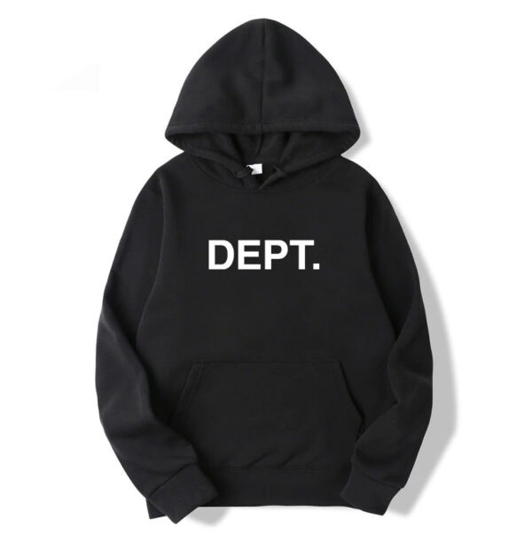 Gallery Dept White Logo Hoodie Black