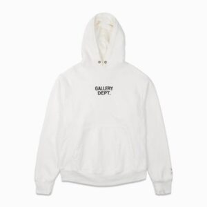 Gallery Dept. Logo Printed Hoodie White.